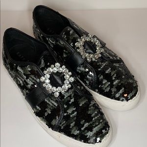 Katy Perry Collections Black Sequin Sneakers